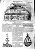 Old Antique Print 1846 Painting Carpenters Hall Gloucestershire Wassail 19th