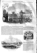 Old Antique Print 1846 Lady Ferversham Ship Tynemouth Windsor Castle Army 19th