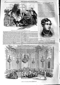 Original Old Antique Print 1846 Theatre Elle Folle Lord Egerton Freemasons Hall