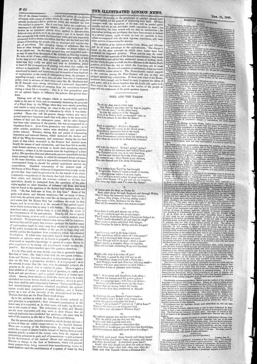 Original Old Antique Print 1846 Portrait Sir Robert Peel House Commons 19th