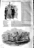 Old Antique Print 1846 Robert Peel House Commons Civil War Thames Boats 19th