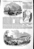 Old Antique Print 1846 Vicenza Venice Railway Jamaica Kingston Obilgado 19th