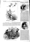 Original Old Antique Print 1846 Professor Risley Dury Theatre Richelieu P 19th