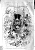 Original Old Antique Print 1846 St. Valentines Day Romance Cartoons Victorian