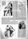 Old Antique Print 1846 Statue Lord Bacon Weekes Haymarket Theatre School 19th