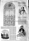 Original Old Antique Print 1846 Gate Royal Exchange Church Sussex O'Brien Miles