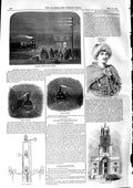 Original Old Antique Print 1846 Forsyth Patent Railway Signals Knight Limehouse