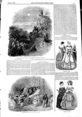 Antique Print Ref.505 1846 Opera Crusaders Drury Theatre Elephants Fashion