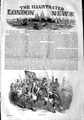 Original Old Antique Print 1846 Scene Polish Insurgents Horses Siers War 19th