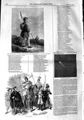 Original Old Antique Print 1846 Polish Insurrection Volunteer Insurgents Comet
