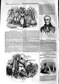 Original Old Antique Print 1846 Polish Costumes Prince Czartoryski Druidic 19th