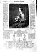 Original Old Antique Print 1846 Spanish Peasant Gates Royal Botanic Gardens Kew