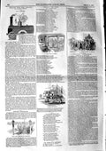 Original Old Antique Print 1846 Train Railway Electric Telegraph River Boat