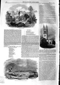Original Old Antique Print 1846 Cracow Michael'S Cornhill Ship Francis 19th