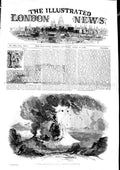 Original Old Antique Print 1846 Mount Vesuvius Eruption Volcano Mountain 19th