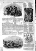 Original Old Antique Print 1846 Spanish Siers Prisoner Contest Ship Isle Wight