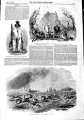 Original Old Antique Print 1846 Windsor Teeple-Chase Horses Theatre New Zealand