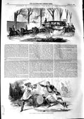 Original Old Antique Print 1846 Lecomte Assassinate King Philippe Fontainbleau