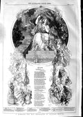 Original Old Antique Print 1846 Garland May Day Morn Poem William Harvey 19th
