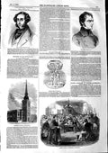 Original Old Antique Print 1846 James Church Westminster Raines Smith Bentinck