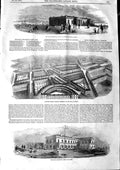 Old Antique Print 1846 Kingstown Yacht Club House Railway Terminus London 19th