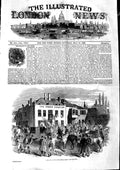 Original Old Antique Print 1846 Epsom Horse Races Spread Eagle Inn Sport 19th