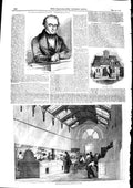 Original Old Antique Print 1846 Mr Macaulay Kingsland Chapel University College