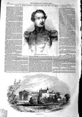 Original Old Antique Print 1846 Prince Napoleon Louis Bonaparte Fortr Victorian