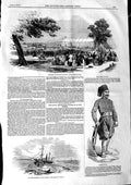 Old Antique Print 1846 Ibrahim Pacha Rambler Ship Botanic Society Regents 19th