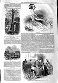 Old Antique Print 1846 Plevel Nelson Tree Kentish Croydon Opera Theatre 19th