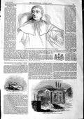 Old Antique Print 1846 Pope Gregory Vatican Pompeii House Hunter Kitchen 19th
