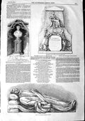 Original Old Antique Print 1846 Monument Poet Southey William Macnaghten Bart