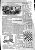 Original Old Antique Print 1846 Captain Powell Railway Carriage Luggage Box