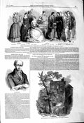 Original Old Antique Print 1847 Byng Milton House Westminster Theatre Merchant