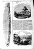 Old Antique Print 1847 New Zealand Bree Cottage Wellington Fort Nicholson 19th