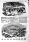 Old Antique Print 1847 Ice Skating Lincolnshire Brunetti Model Jerusalem 19th