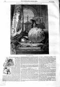 Original Old Antique Print 1847 British Institution Fine Art Fruit Bowl Lance