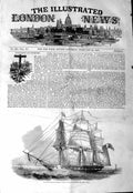 Original Old Antique Print 1847 H.M. New Frigate Ship Thetis Condy Victorian