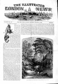 Old Antique Print 1847 Village Church Trees Horse Dog Boddington Fine Art 19th