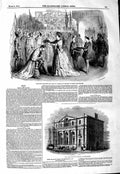 Original Old Antique Print 1847 Opera Drury Theatre Bank England Manchester