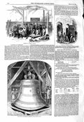 Original Old Antique Print 1847 Bell Montreal Cathedral Mears Barrack Canteen
