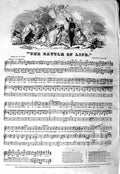 Original Old Antique Print 1847 Sheet Music The Battle Life Lynn Guylott 19th
