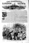 Original Old Antique Print 1847 Festival Highland Society London Toasting Queen