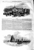 Original Old Antique Print 1847 Foreign Corn Port Rotterdam Archangel Ship 19th
