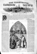 Old Antique Print 1847 House Lords Dyce Fresco Baptism Ethelbert Throne 19th