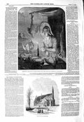 Original Old Antique Print 1847 Church Horncastle Girl Poultry Van Schiendel