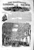 Original Old Antique Print 1847 Scene Meeting Prussian Diet White Hall 19th
