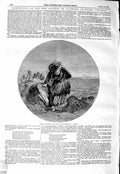 Original Old Antique Print 1847 Muscle Gatherers Coast France Fishing Jenkins