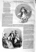 Original Old Antique Print 1847 Paris Fashion Ladies Kenny Meadows Head May