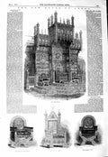 Old Antique Print 1847 House Lords Throne Prince Wales Chair Albert Queen 19th